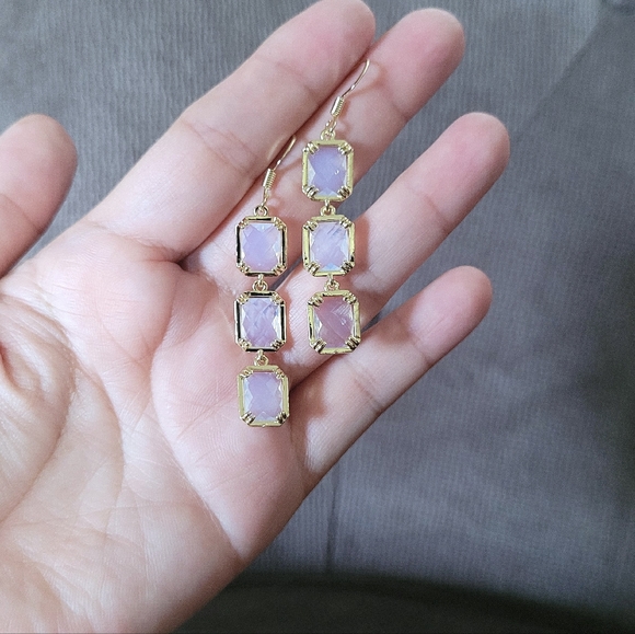 La Meno Rectangle Trio3️⃣ Drop Earrings - Picture 2 of 16